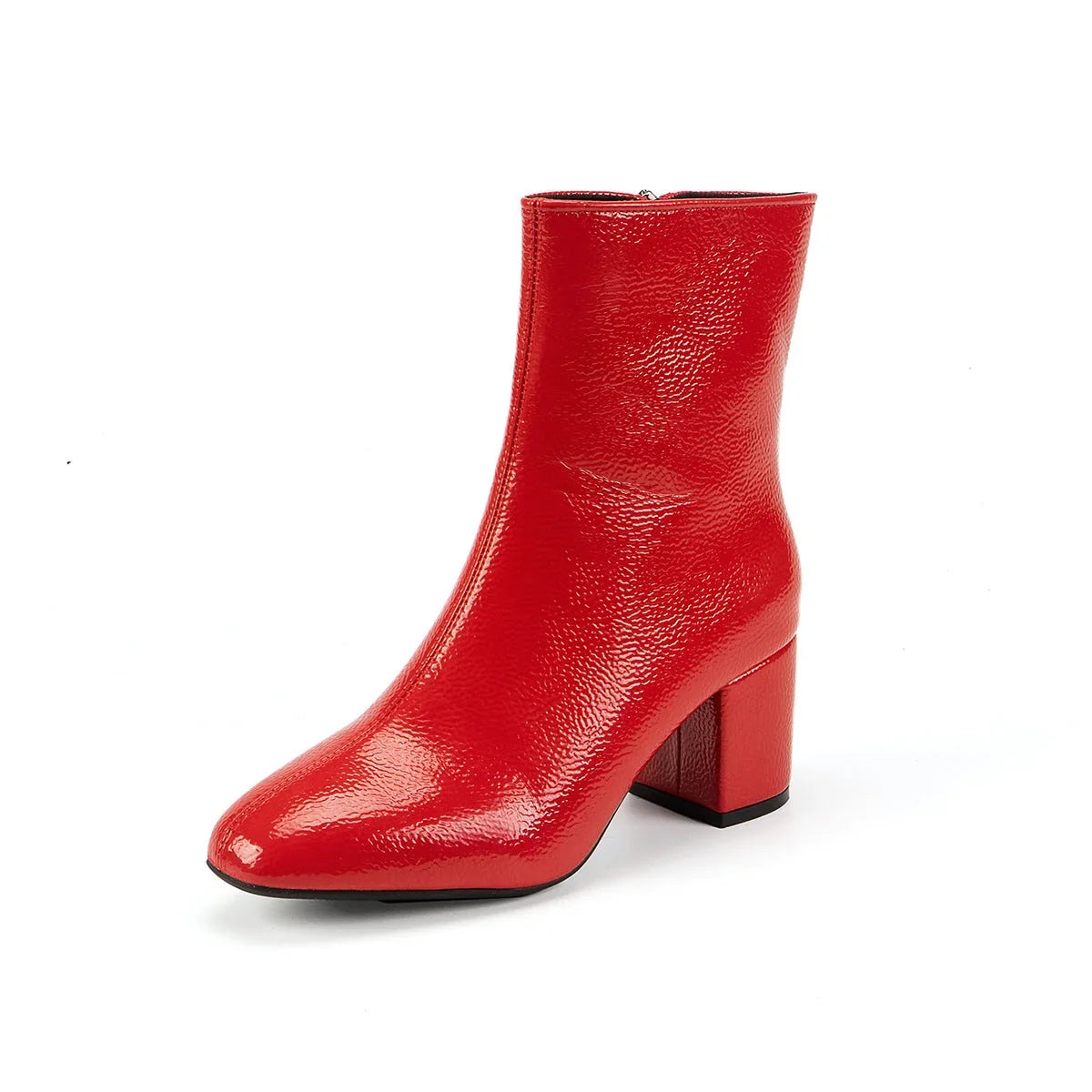 Women's Suede Ankle Boots with Block Heel & Cushioned Insole