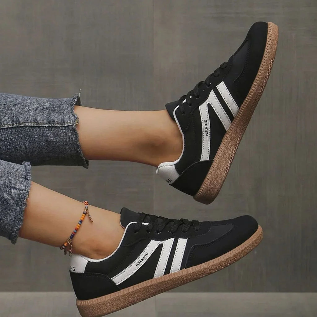 Women's Orthopedic Sneakers with Wide Toe Box & Lace-Up Front