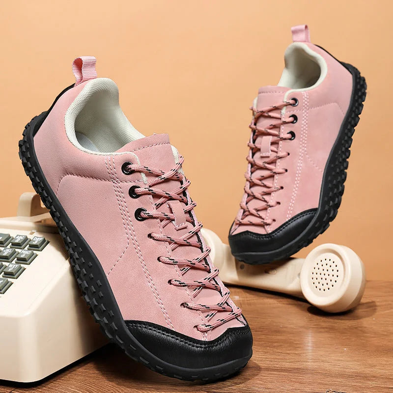 Women's Hiking Sneakers with Anti-Slip Rubber Sole & Reinforced Toe Cap - Pair Lifestyle Propped