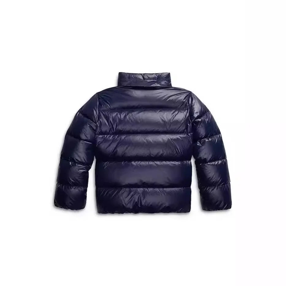 Women's Hooded Winter Jacket with Padded Comfort & Zip Pockets - Back Collar Up