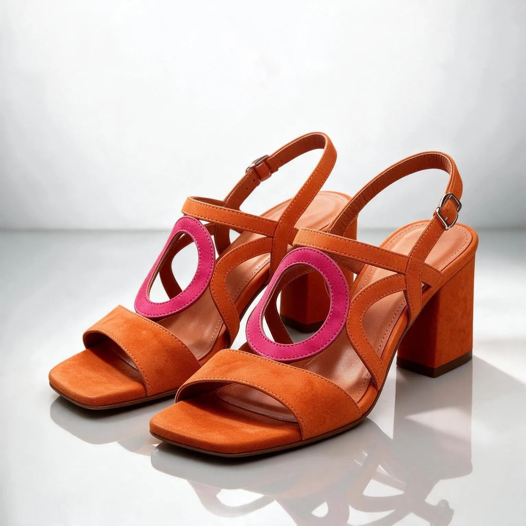 Sunset Women's Loop Sandals with Block Heel & Adjustable Slingback