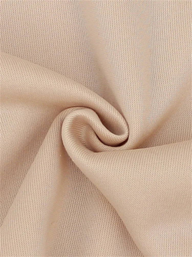 Women's Mock Neck Knit Lounge Set with Tapered Joggers & Drawstring Waist - Pink Fabric Close Up
