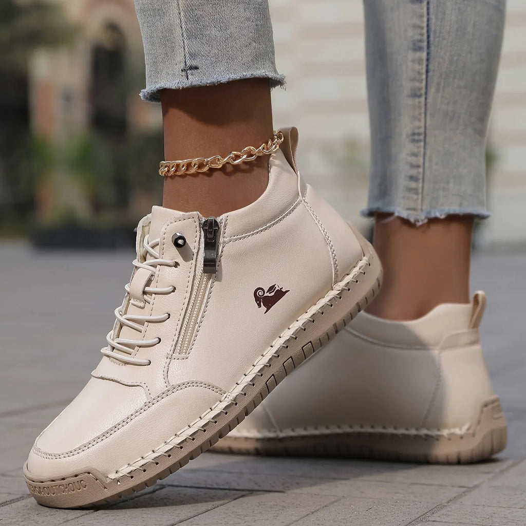 Women's Orthopedic Comfort Shoes with Wide Toe Box & Non-Slip Sole - Flat Lay Style