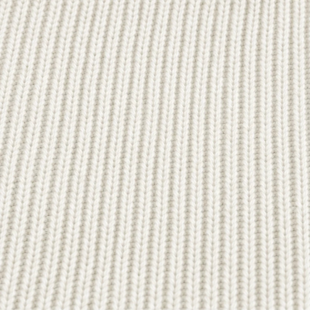 Women's V Neck Sweater with Button-Front Pleat & Ruffle Cuffs - Fabric Texture Closeup