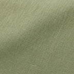 Green Women's Linen Blend Top with Side-Button Detail & Relaxed Fit — Faye - Fabric Swatch