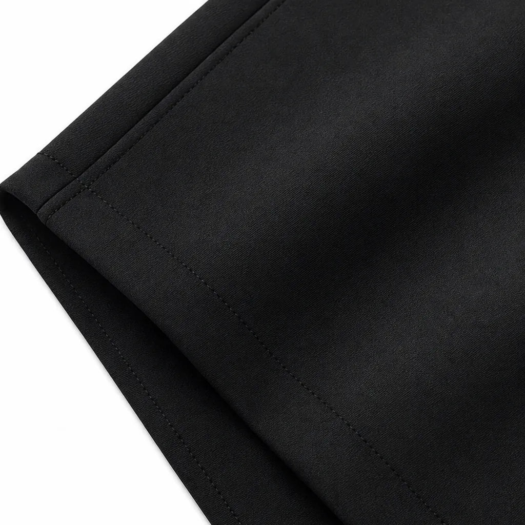 Women's Straight Leg Cargo Pants with Drawstring Waist & Flap Pockets - Hem Fabric Detail