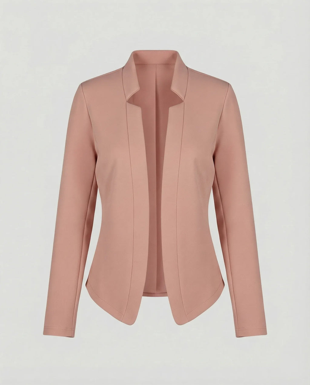 Pink Women's Tailored Crossover Blazer with Open Front
