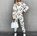 White Letter Print