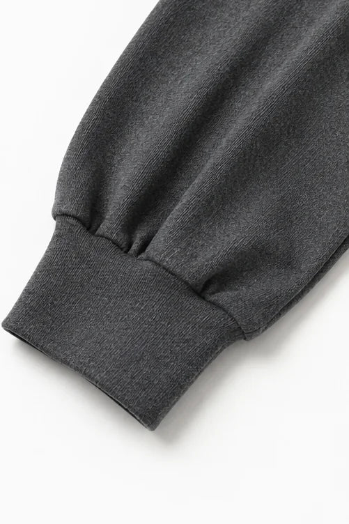 Women's Turtleneck Pants Set with Relaxed Wide-Leg Fit - Close Up Cuff