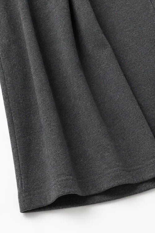 Women's Turtleneck Pants Set with Relaxed Wide-Leg Fit - Close Up Hem
