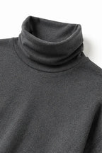 Women's Turtleneck Pants Set with Relaxed Wide-Leg Fit - Close Up Turtleneck