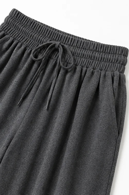 Women's Turtleneck Pants Set with Relaxed Wide-Leg Fit - Close Up Waistband