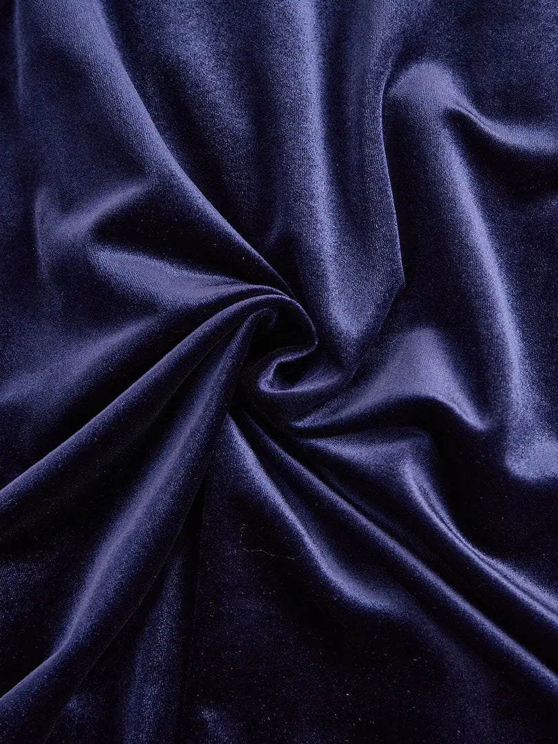Women's Velvet Maxi Dress with Puff-Sleeve Detail & Mock Neck