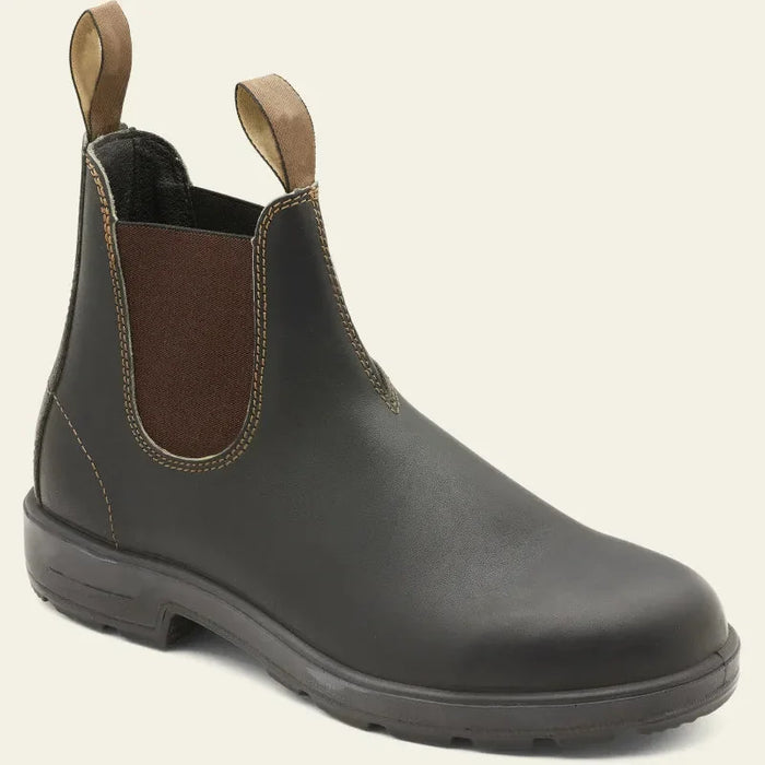 Dark Brown Women's Waterproof Chelsea Boots with Slip-On Design & All-Day Comfort